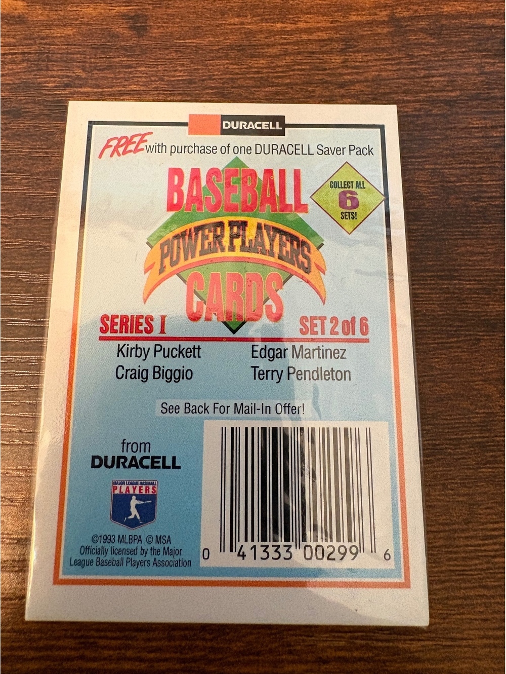1993 Duracell Power Players Set 2 of 6 – Puckett Biggio Martinez Pendleton